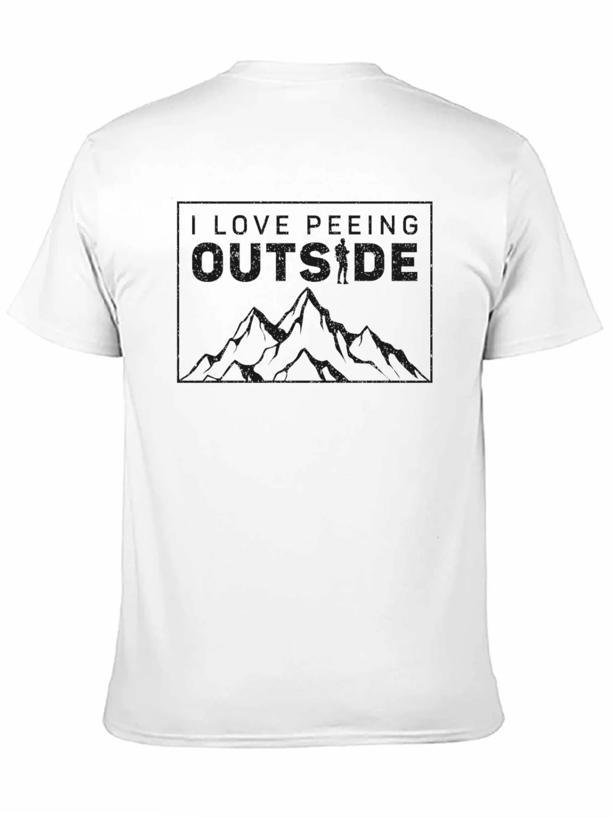 Mens Black T-Shirt - I Love Peeing Outside Graphic product image 10