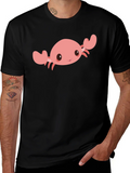 Cute Crab Graphic Tee - Black Cotton Comfort product image 1