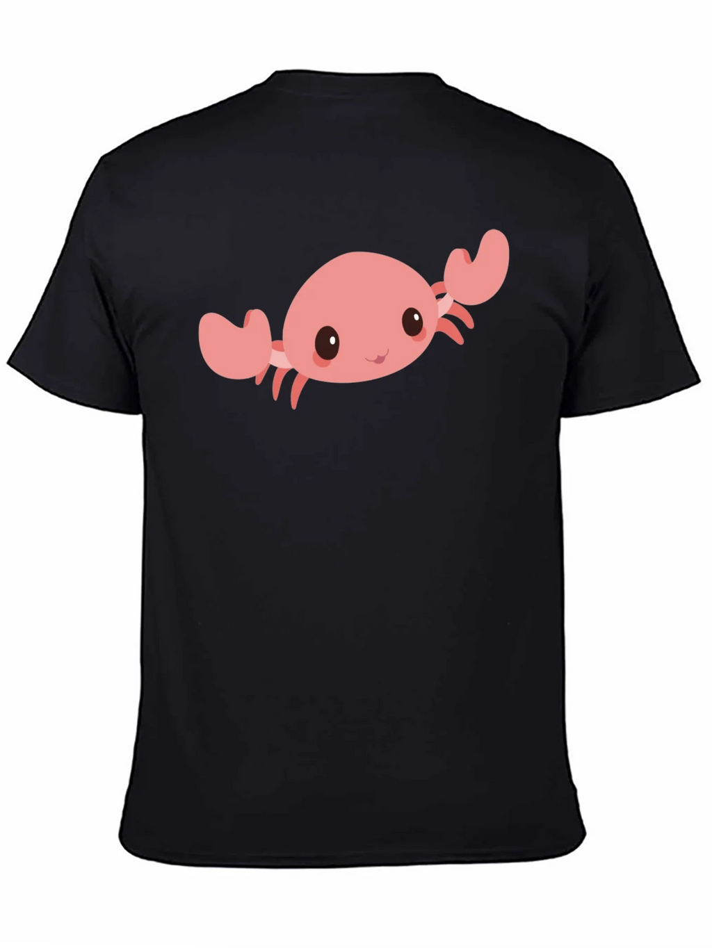 Cute Crab Graphic Tee - Black Cotton Comfort product image 3