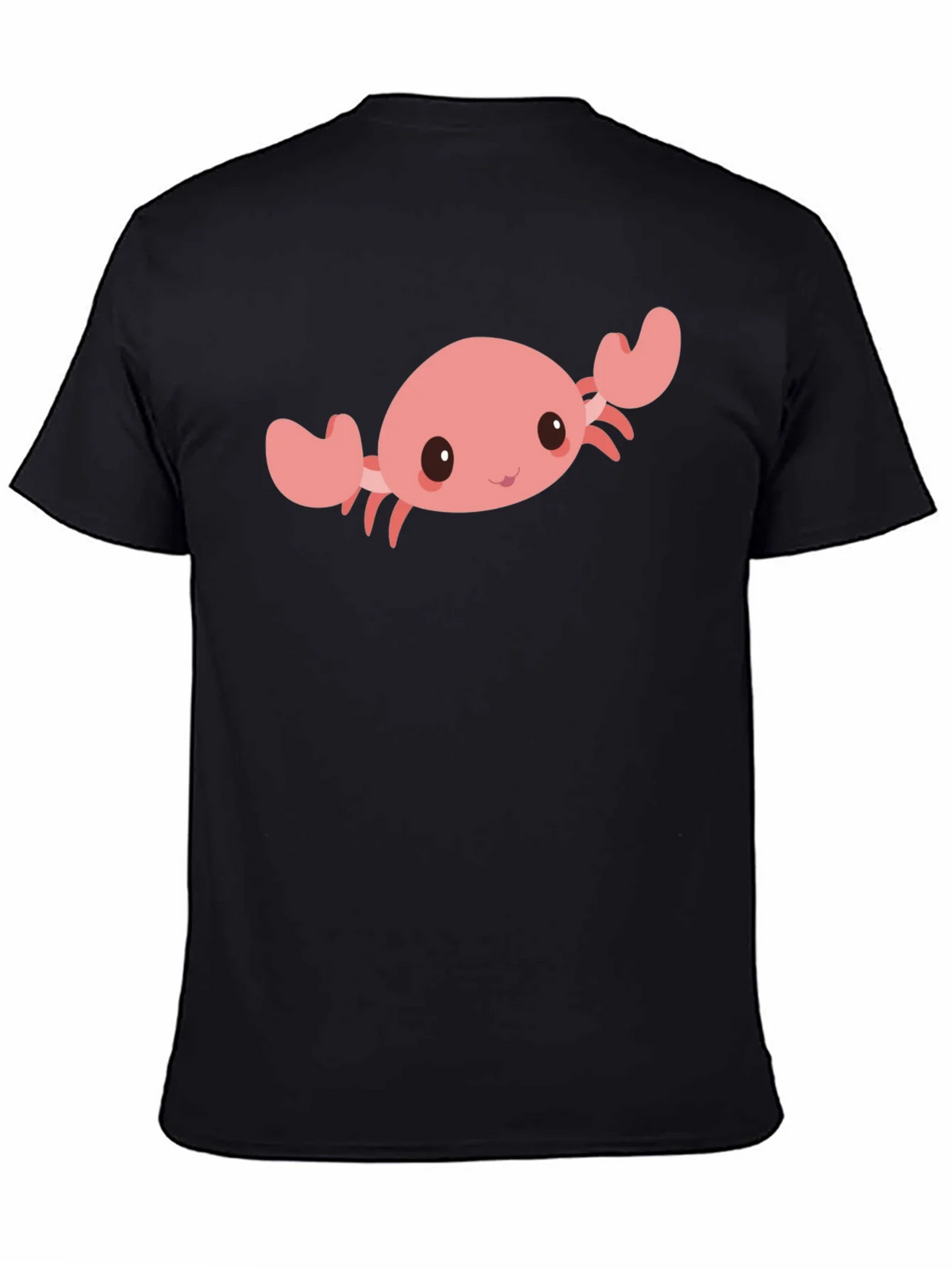 Cute Crab Graphic Tee - Black Cotton Comfort product image 3