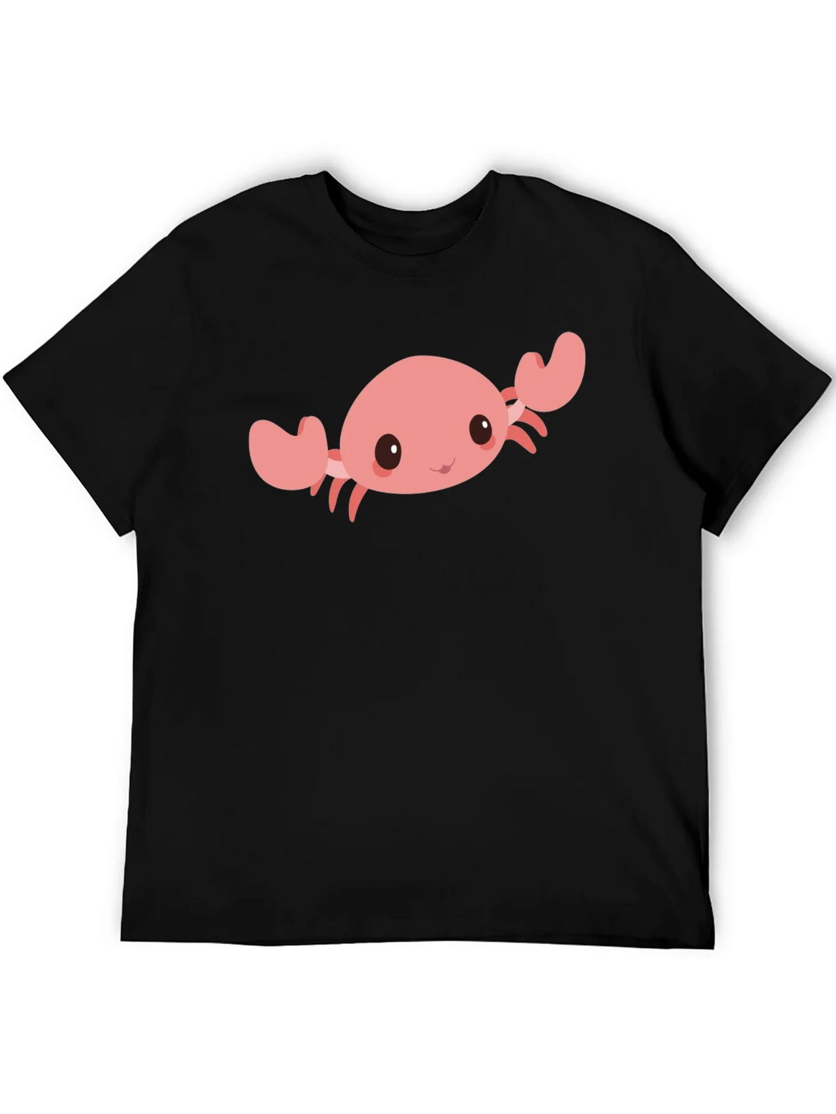 Cute Crab Graphic Tee - Black Cotton Comfort product image 4