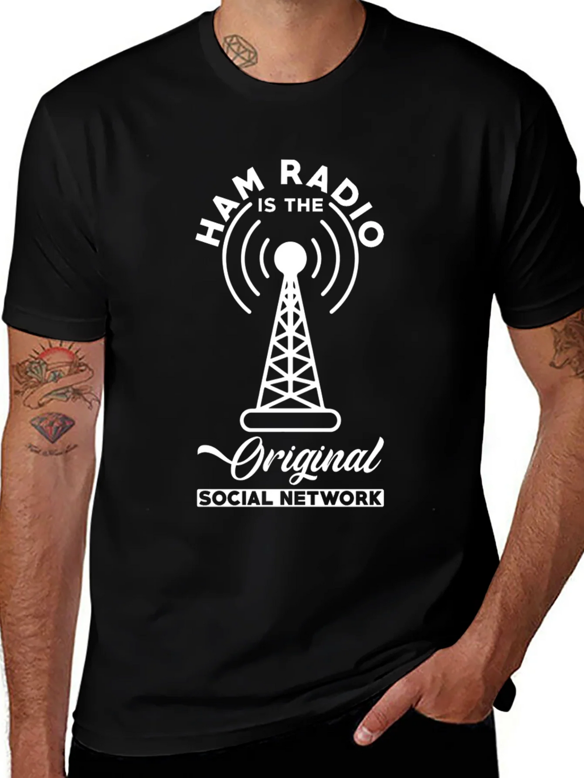 Ham Radio Original Social Network Graphic Tee product image 1