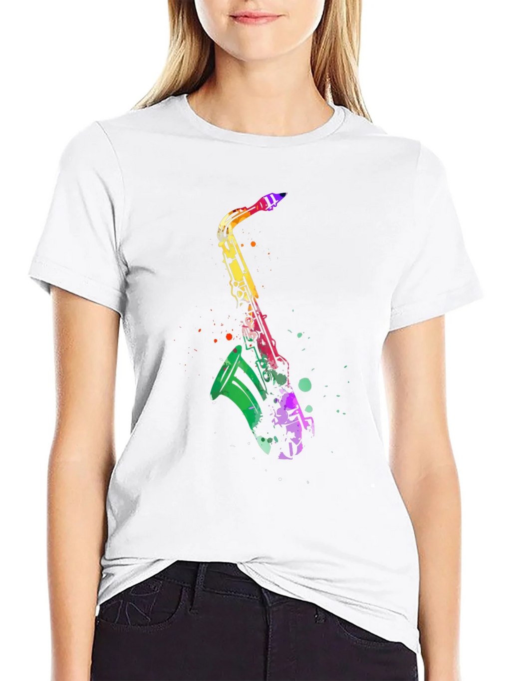 Colorful Saxophone Graphic T-Shirt product image 6
