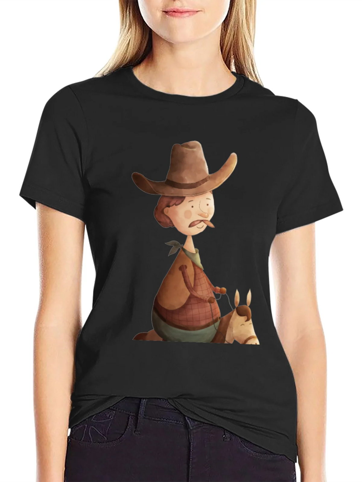 Cartoon Cowboy Graphic Tee - Unique Design! product image 2