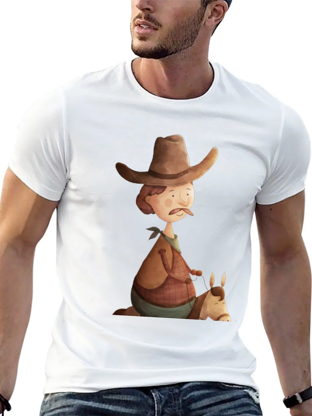 Cartoon Cowboy Graphic Tee - Unique Design! product image 12