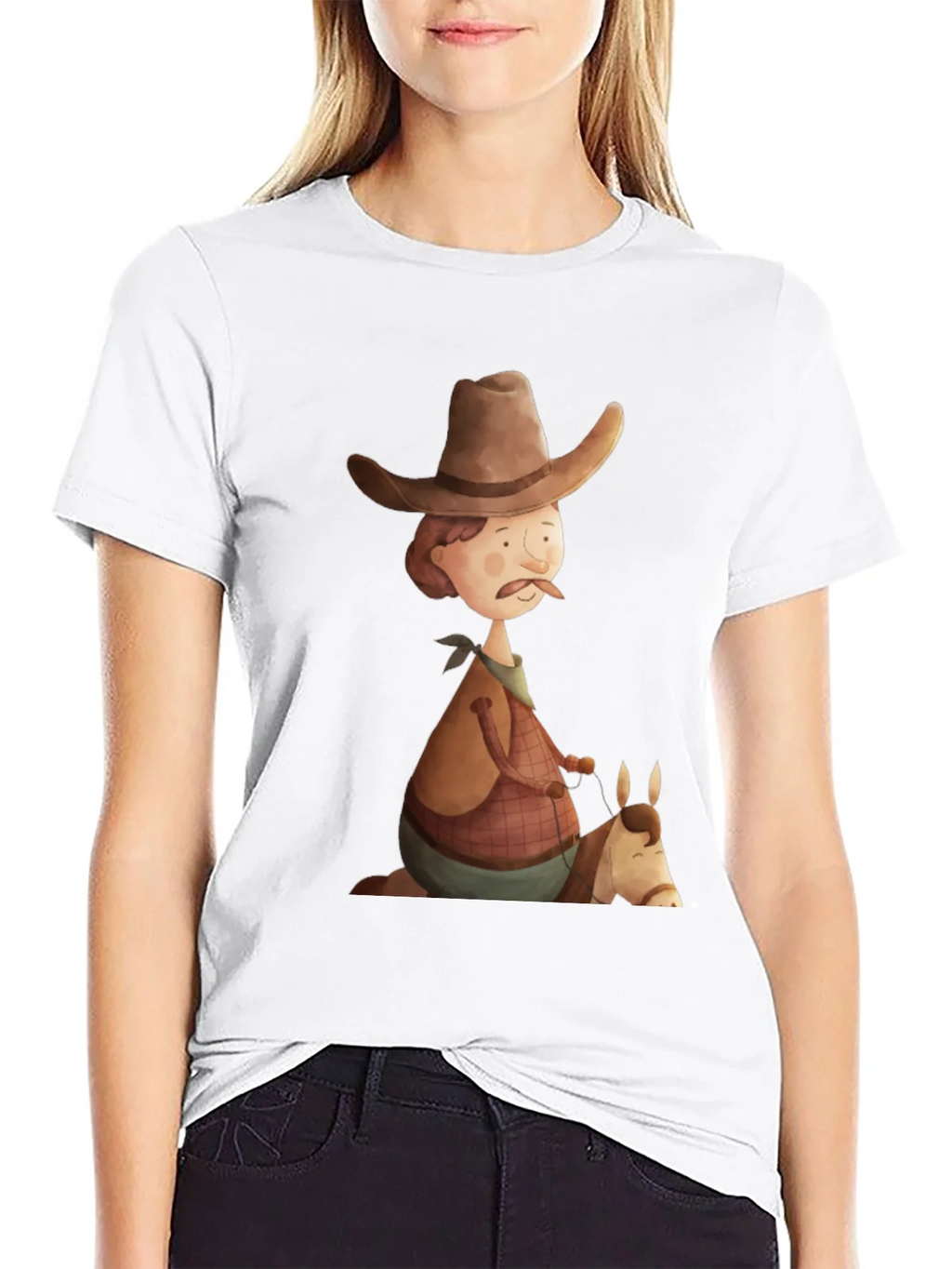 Cartoon Cowboy Graphic Tee - Unique Design! product image 8