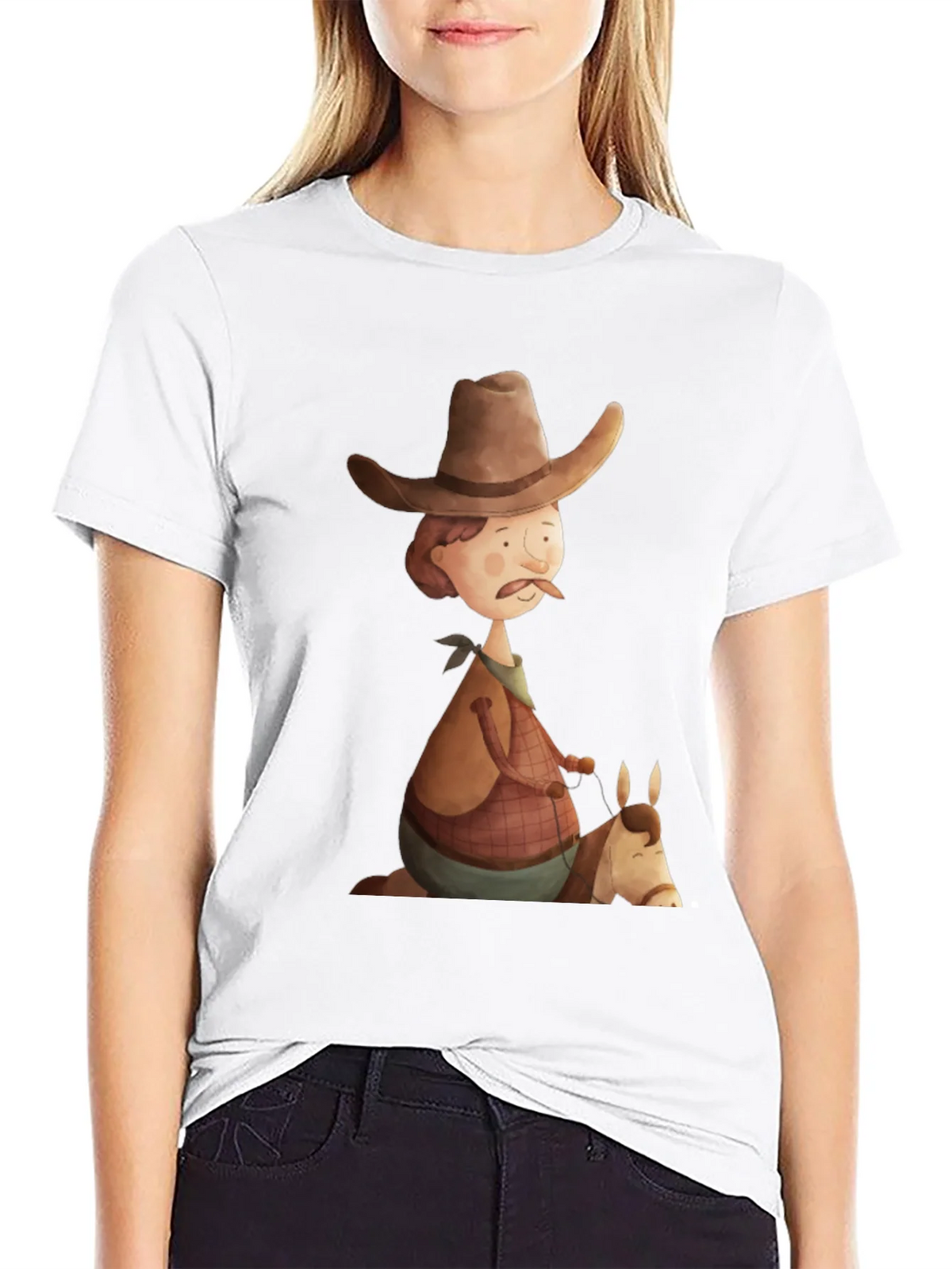 Cartoon Cowboy Graphic Tee - Unique Design! product image 8