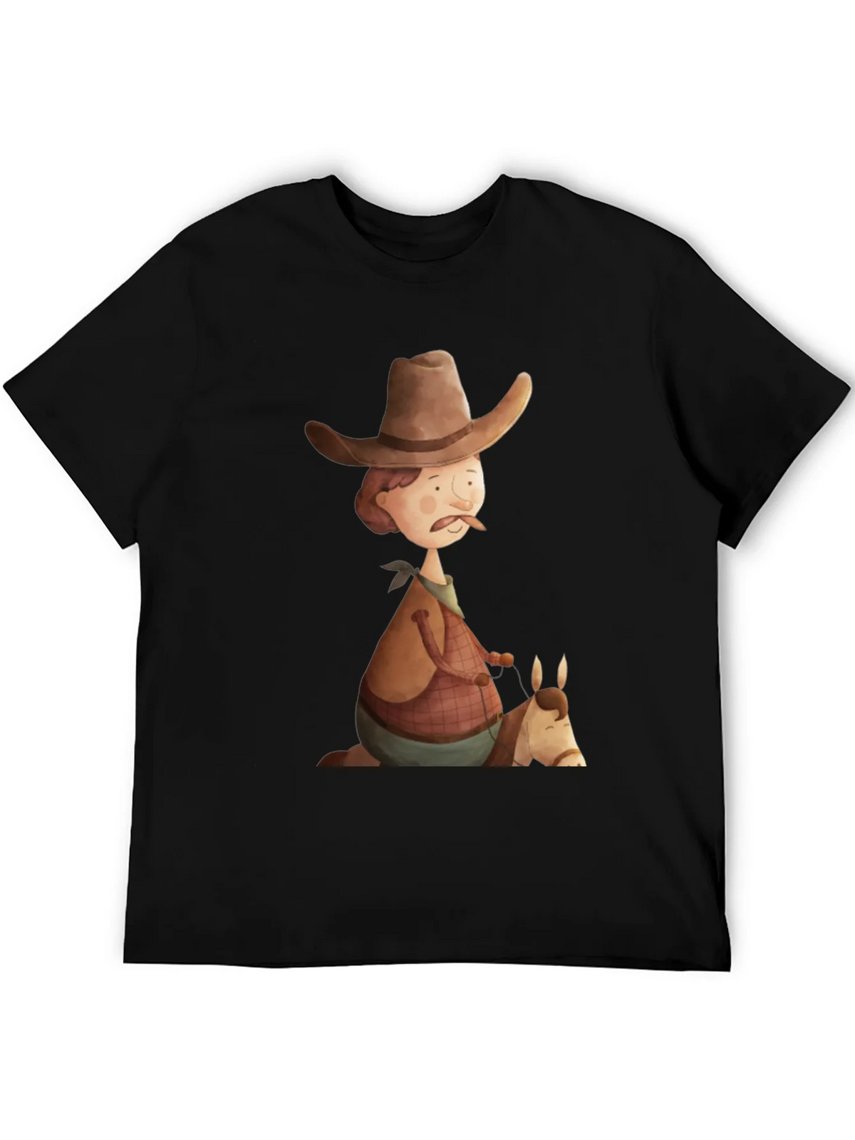Cartoon Cowboy Graphic Tee - Unique Design! product image 5
