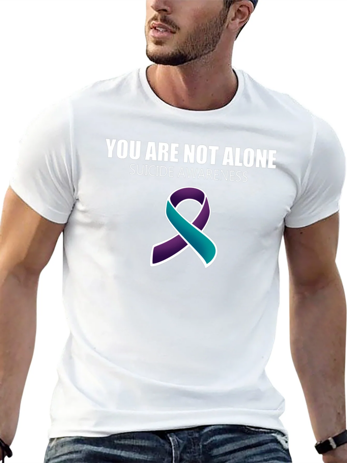 Suicide Awareness Ribbon Graphic Tee product image 8