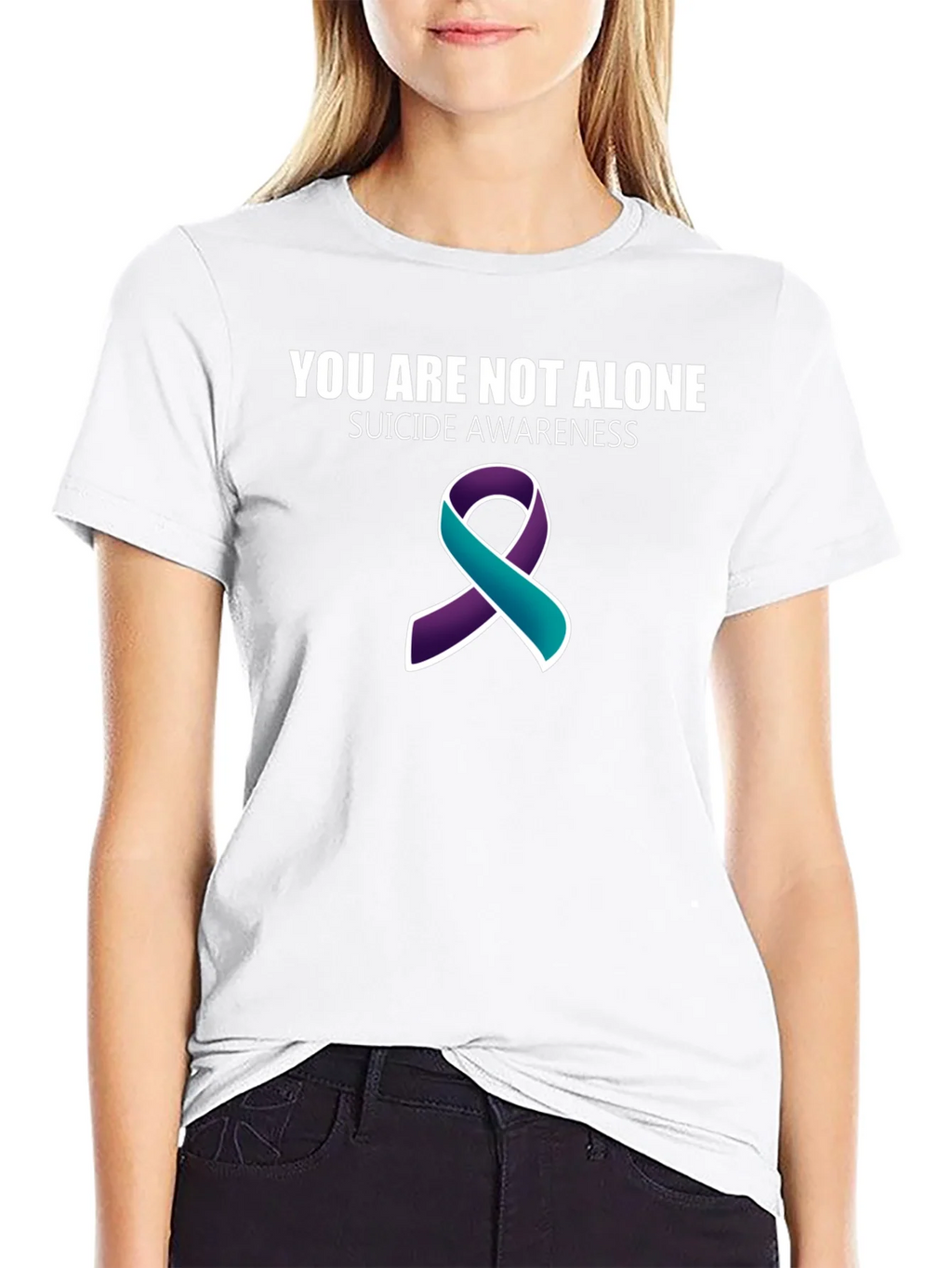 Suicide Awareness Ribbon Graphic Tee product image 5