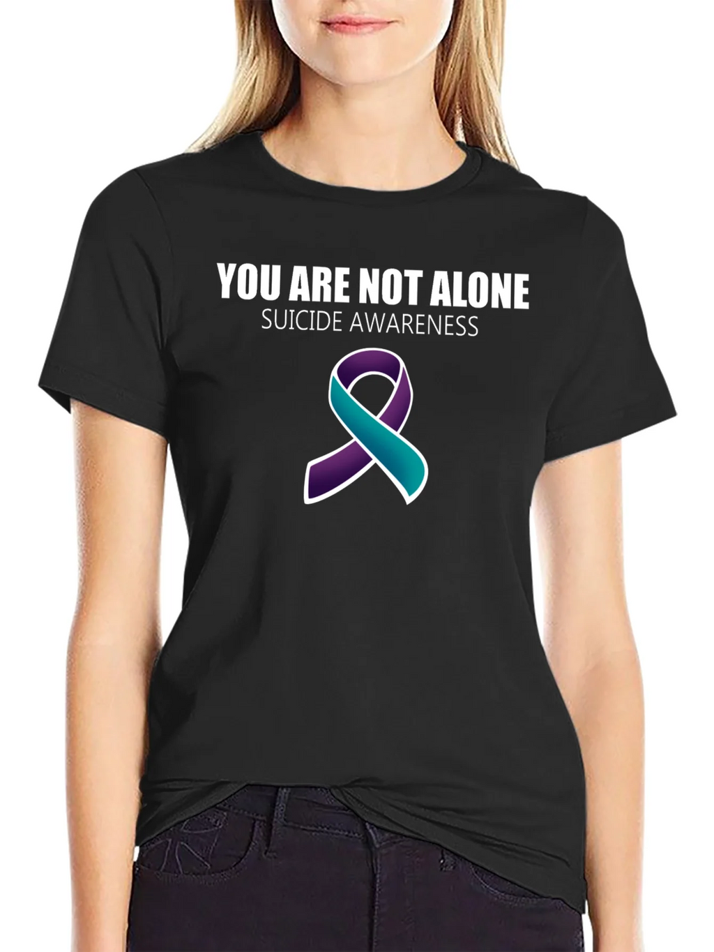 Suicide Awareness Ribbon Graphic Tee product image 1