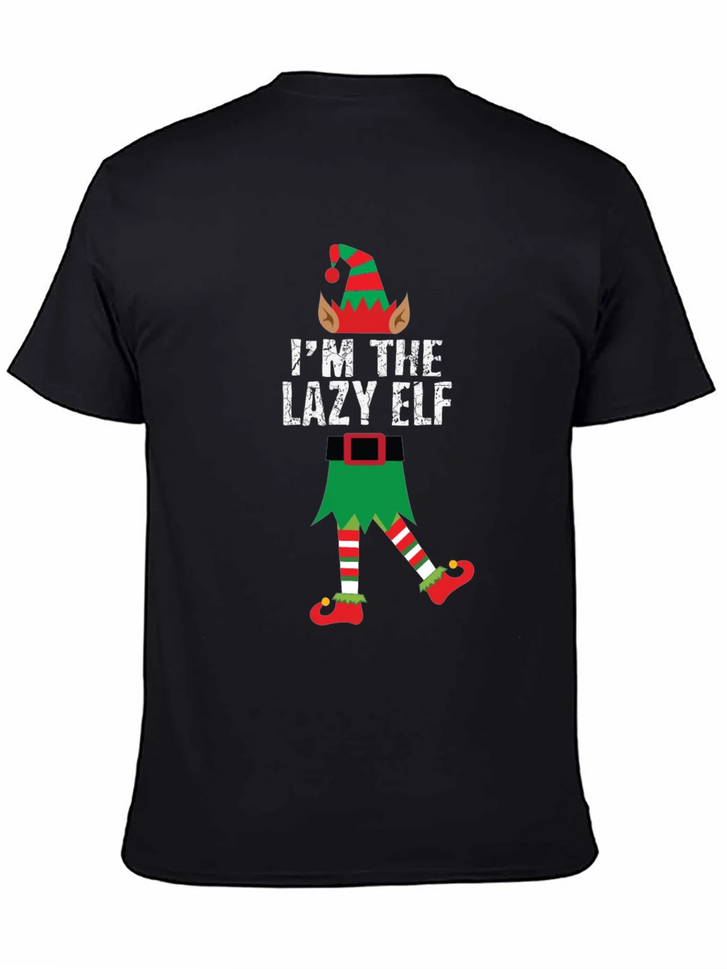 Lazy Elf Christmas T-Shirt Funny Holiday Tee product image 4