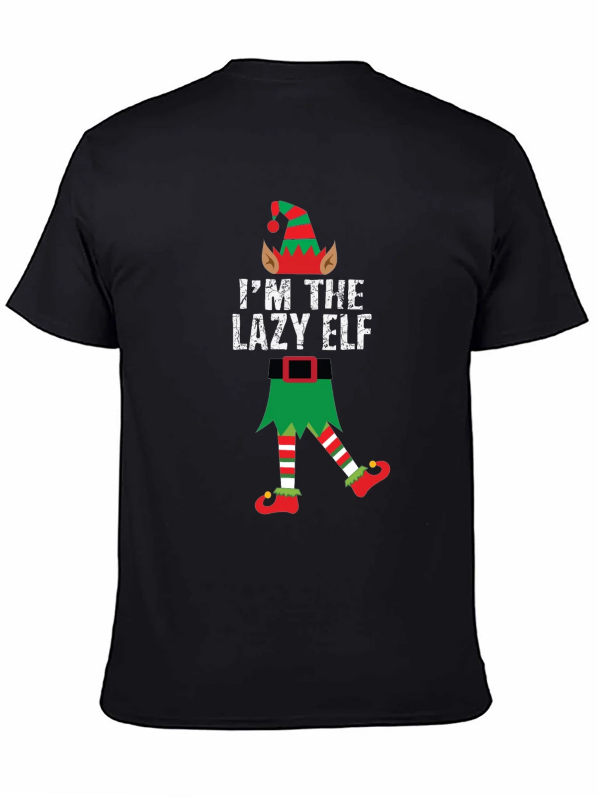 Lazy Elf Christmas T-Shirt Funny Holiday Tee product image 4