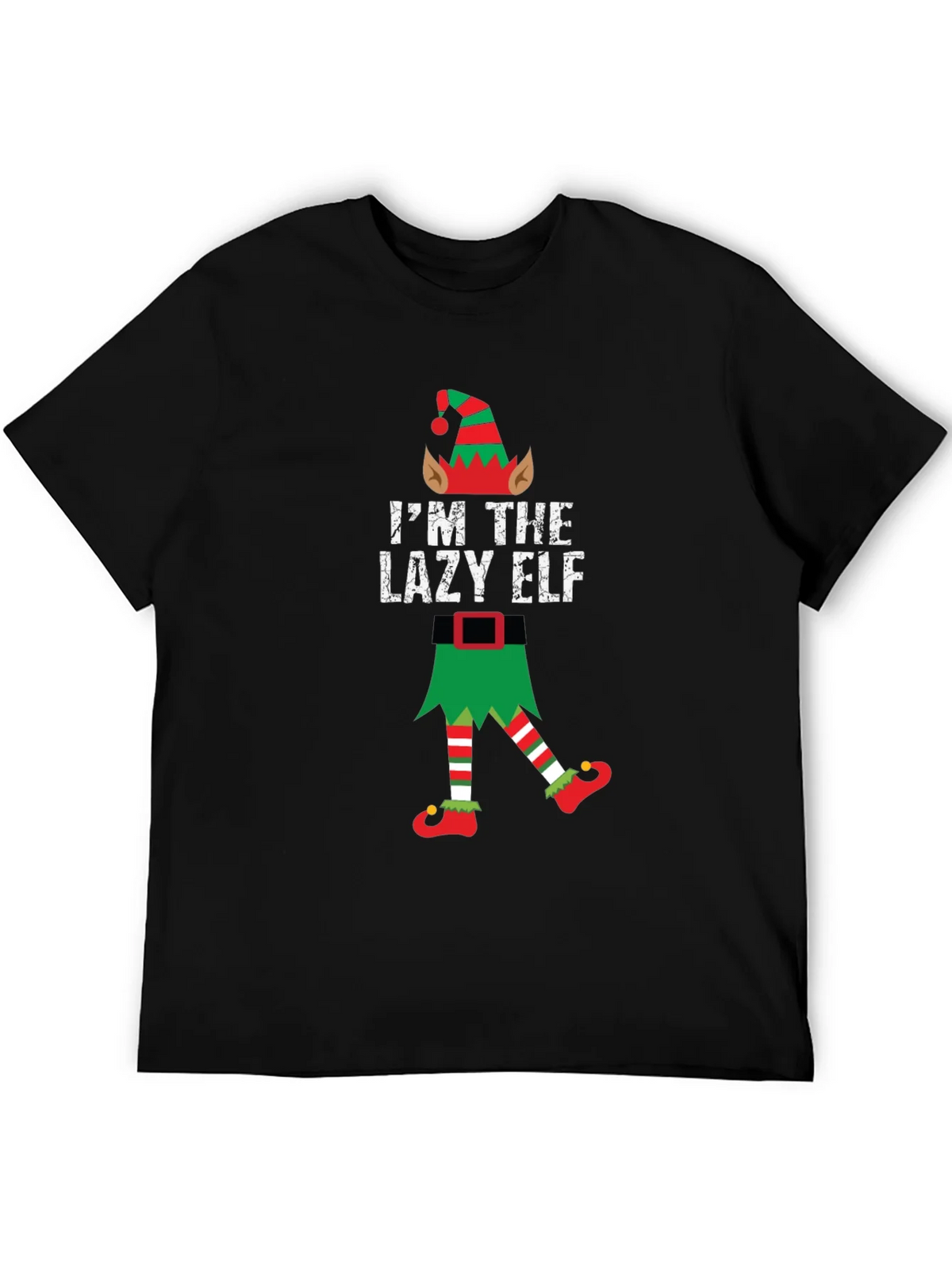 Lazy Elf Christmas T-Shirt Funny Holiday Tee product image 5