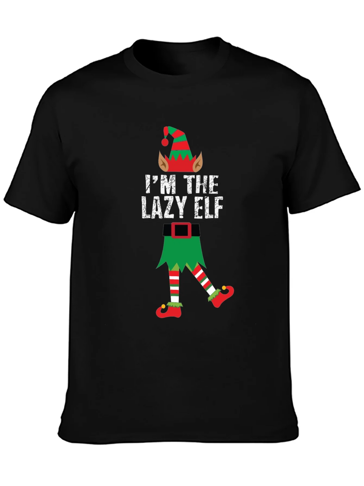 Lazy Elf Christmas T-Shirt Funny Holiday Tee product image 3