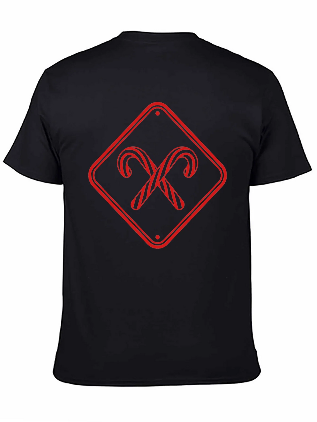 Candy Cane Crossing Black T-Shirt product image 4
