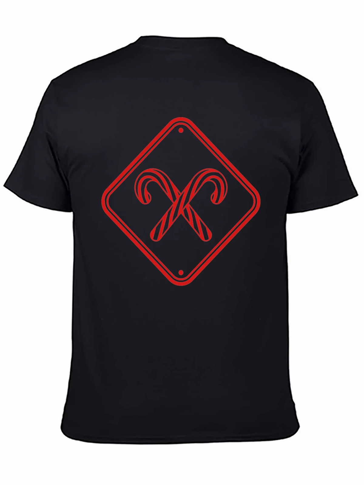 Candy Cane Crossing Black T-Shirt product image 4