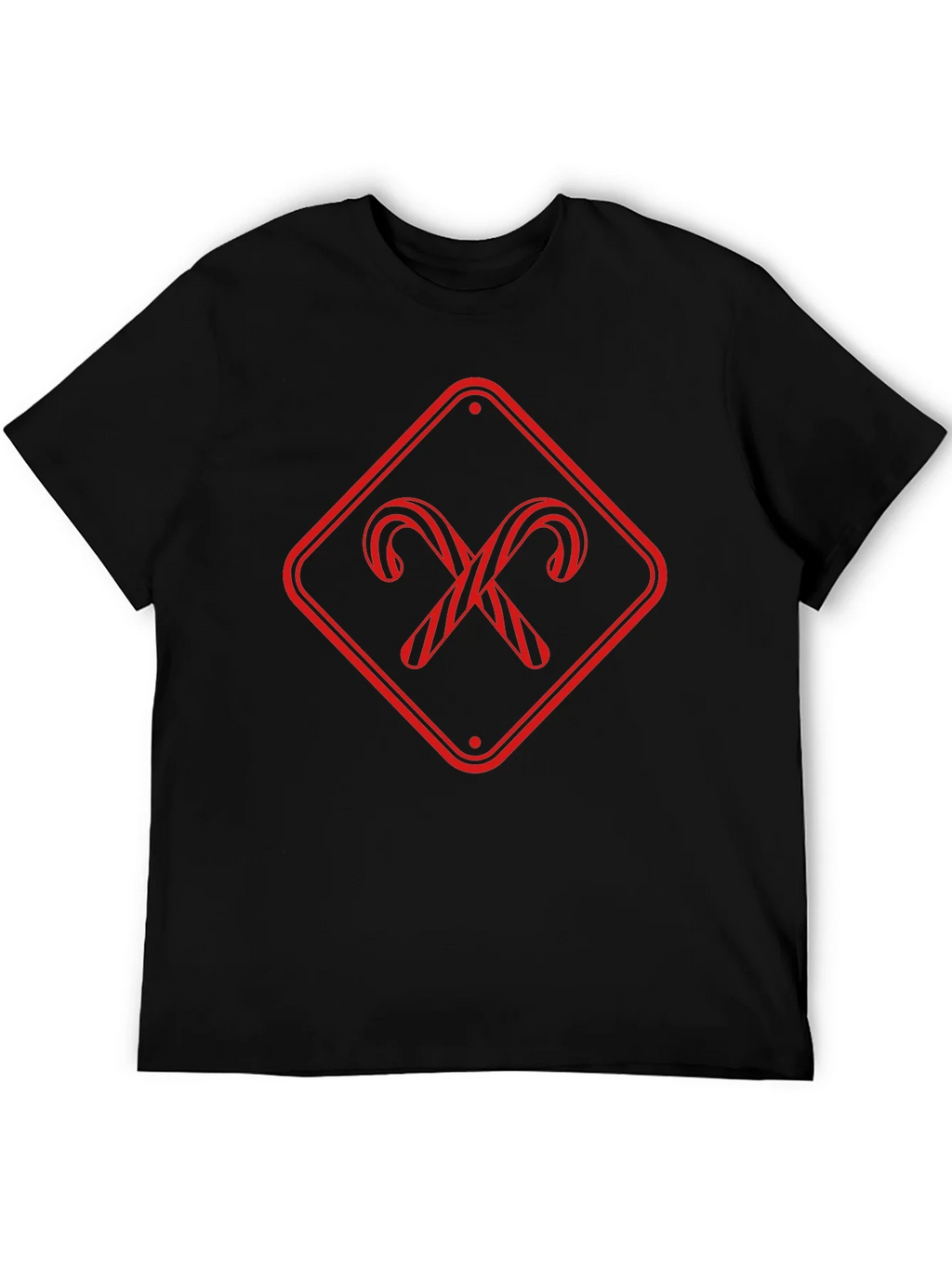 Candy Cane Crossing Black T-Shirt product image 5