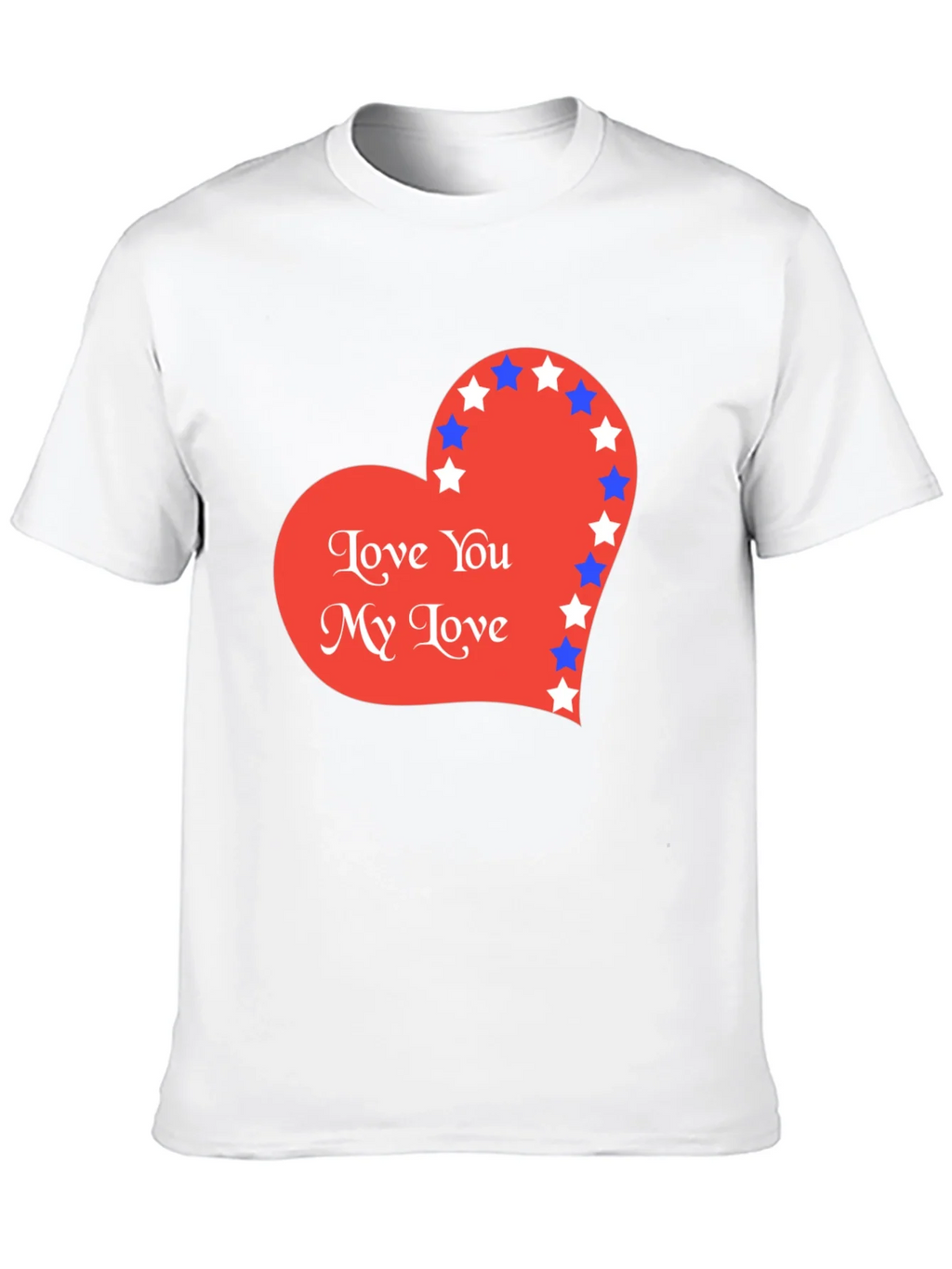Love You T-Shirt with Star Heart Graphic product image 6