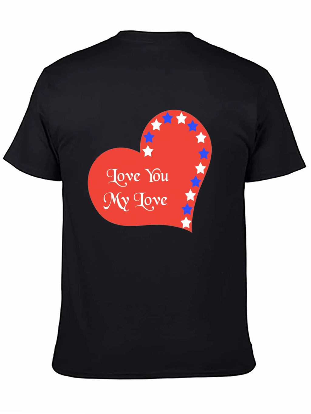 Love You T-Shirt with Star Heart Graphic product image 2