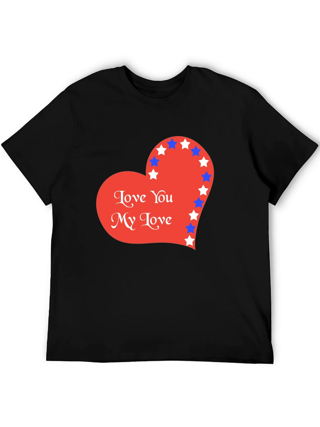 Love You T-Shirt with Star Heart Graphic product image 3