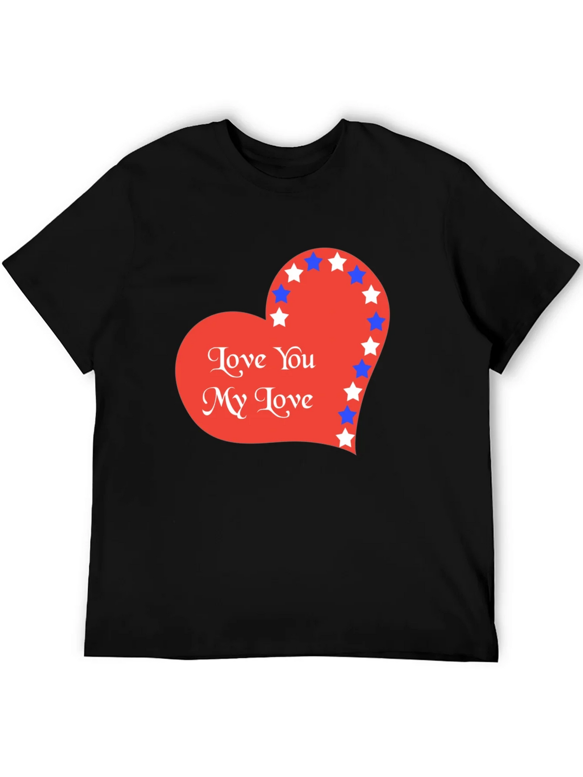 Love You T-Shirt with Star Heart Graphic product image 3