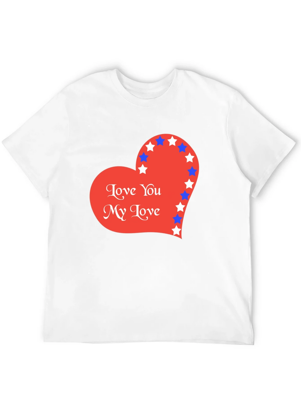 Love You T-Shirt with Star Heart Graphic product image 8