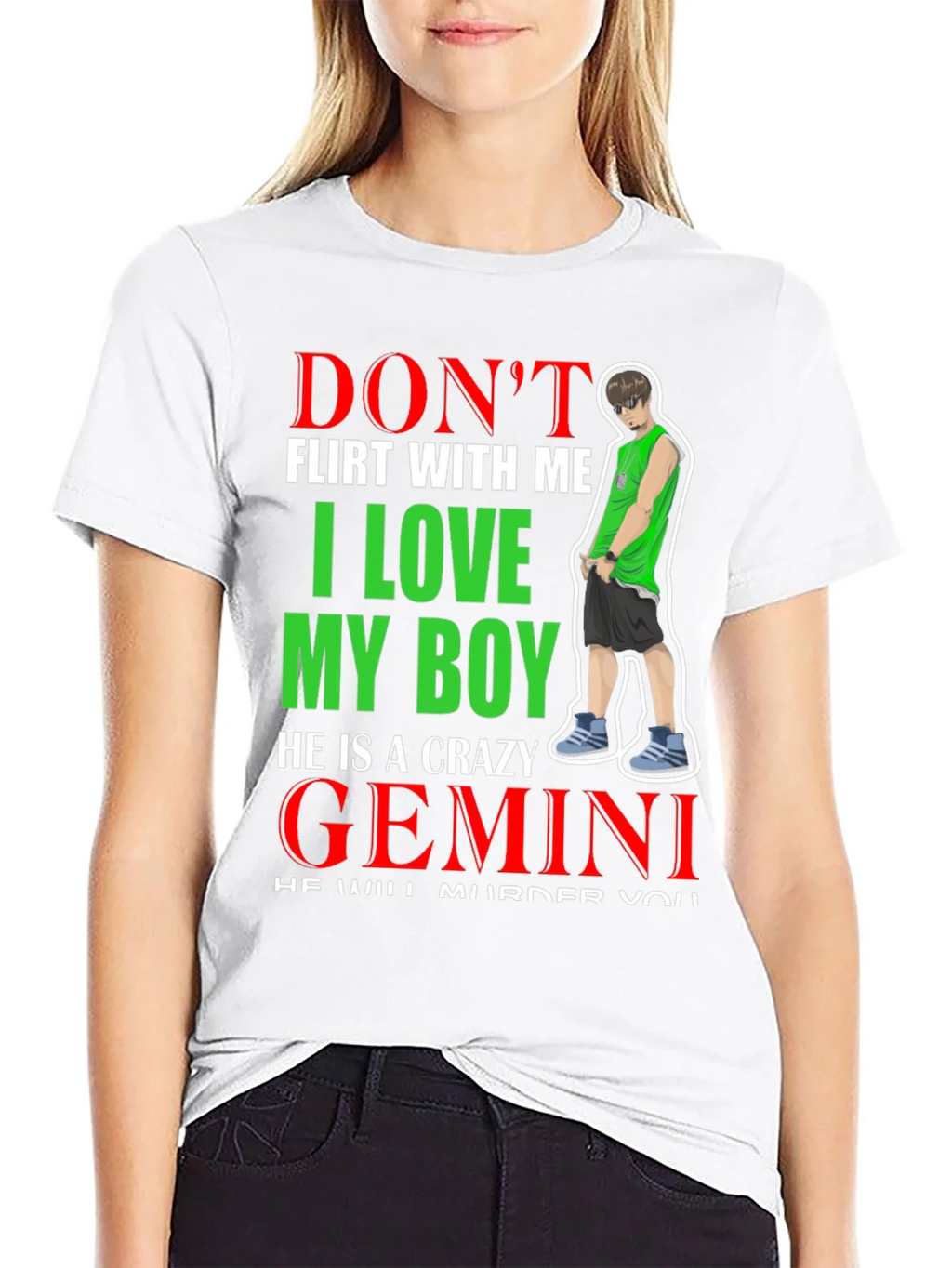 Dont Flirt With Me I Love My Boy Gemini T-Shirt product image 8