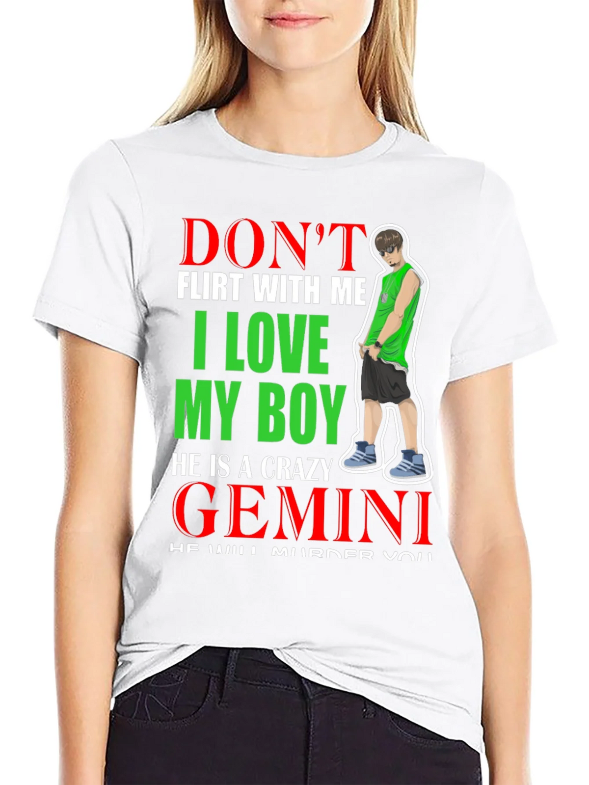 Dont Flirt With Me I Love My Boy Gemini T-Shirt product image 8
