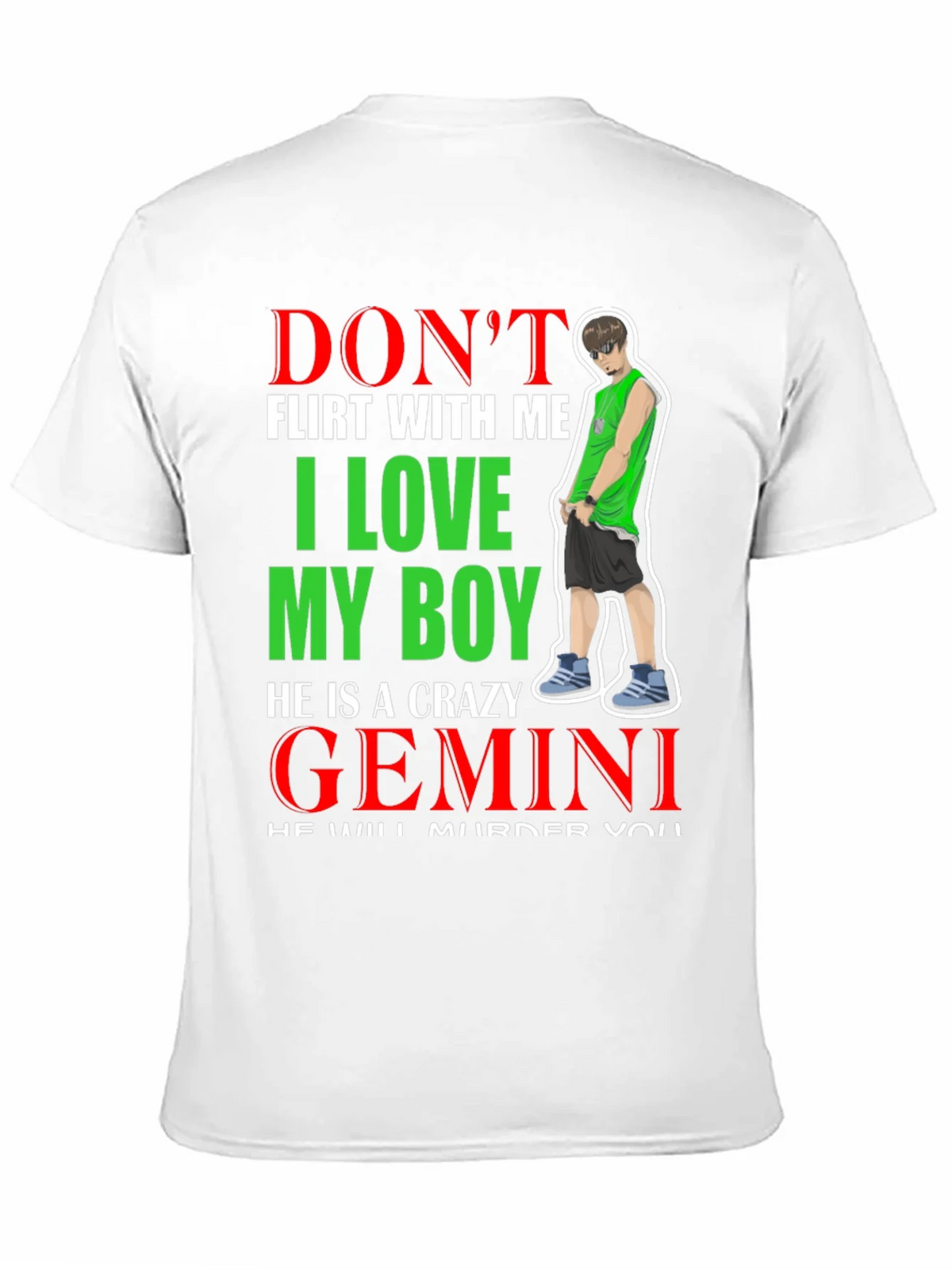 Dont Flirt With Me I Love My Boy Gemini T-Shirt product image 10