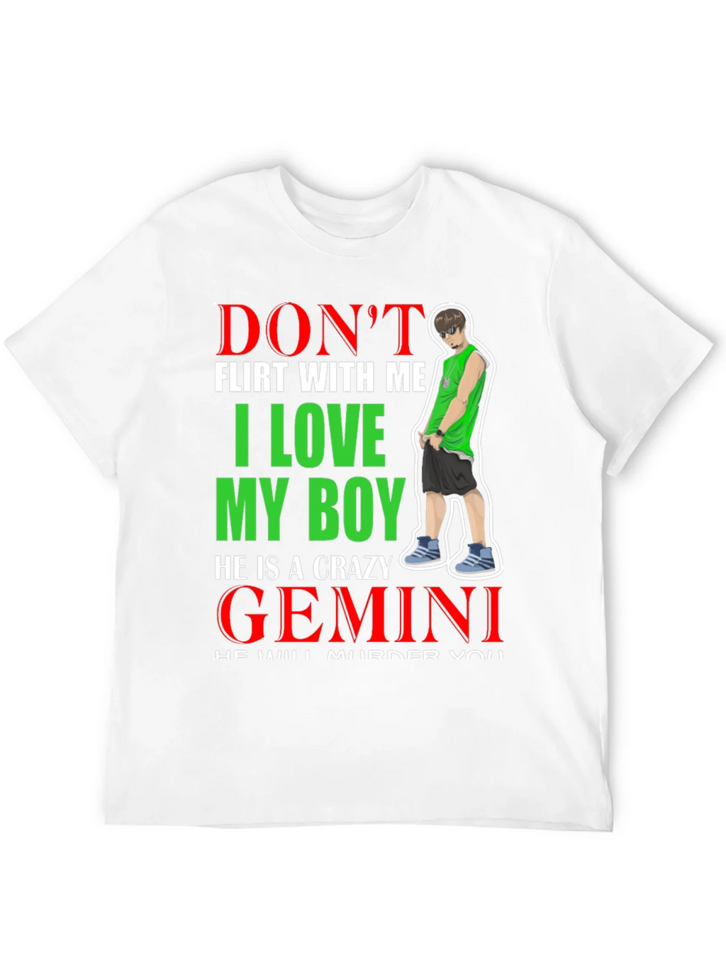 Dont Flirt With Me I Love My Boy Gemini T-Shirt product image 11