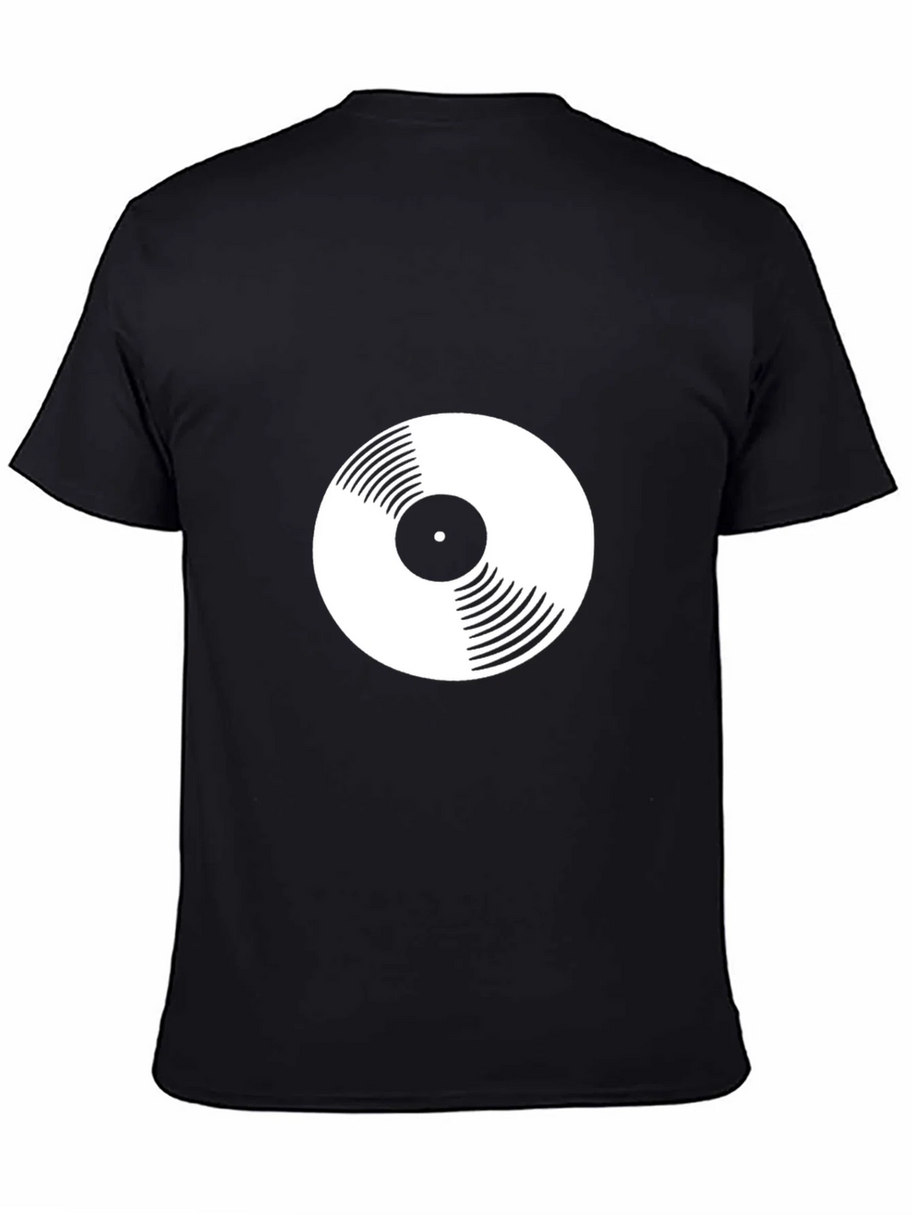 Vinyl Record Graphic Tee - Black Crew Neck T-Shirt product image 4