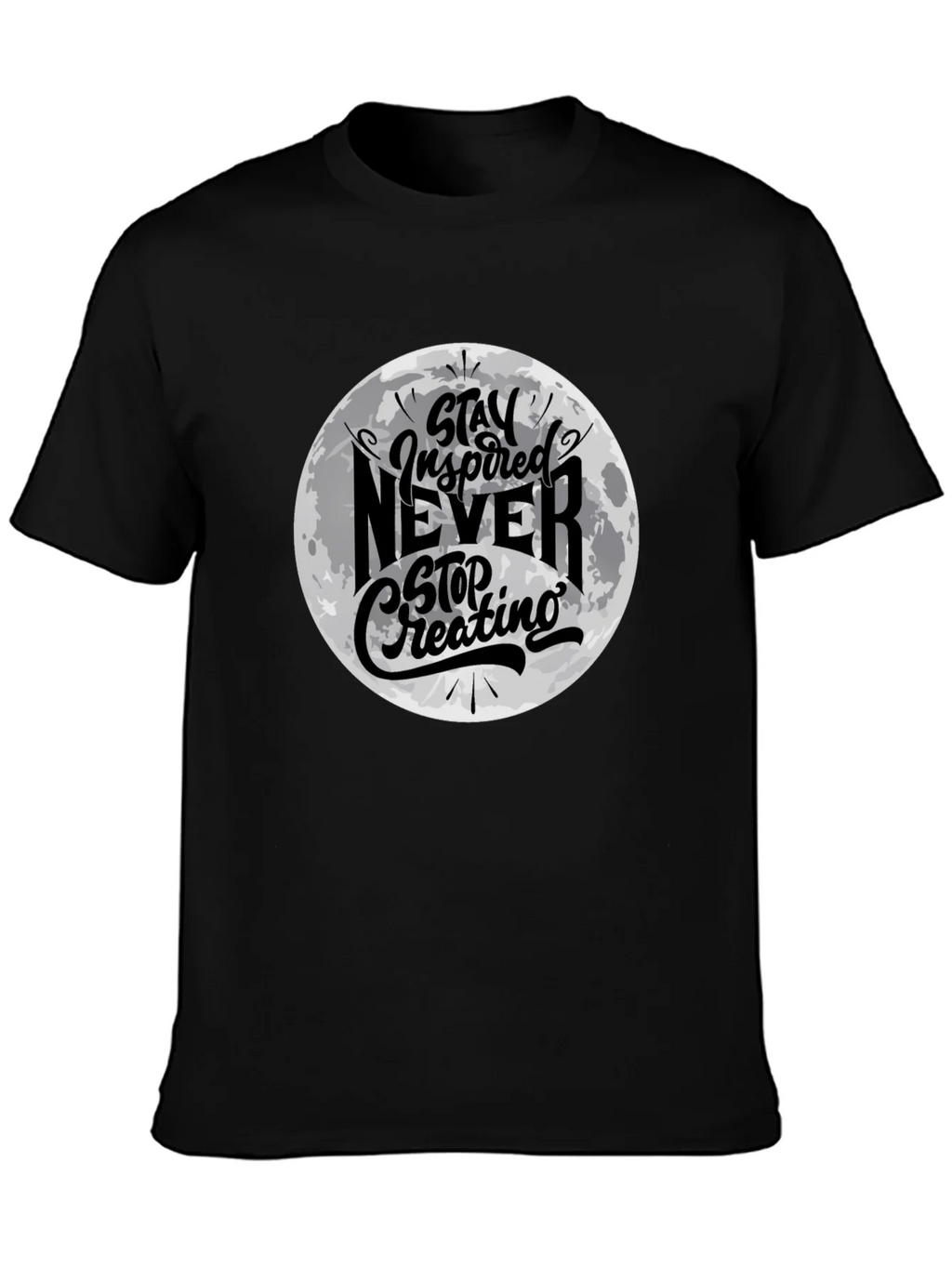 Stay Inspired Graphic Black T-Shirt product image 3