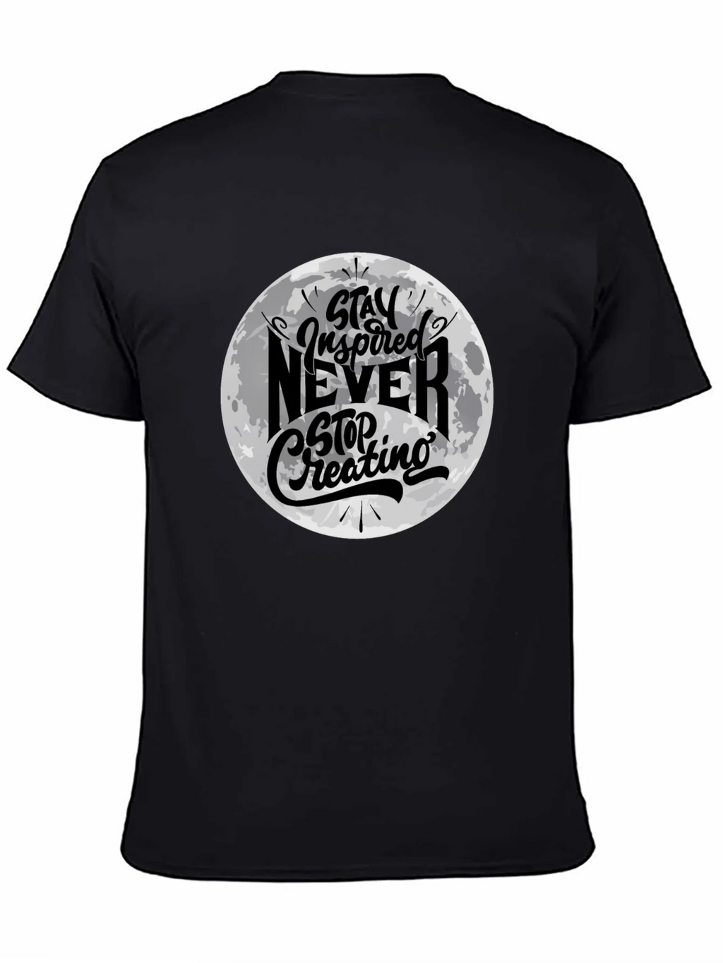 Stay Inspired Graphic Black T-Shirt product image 4