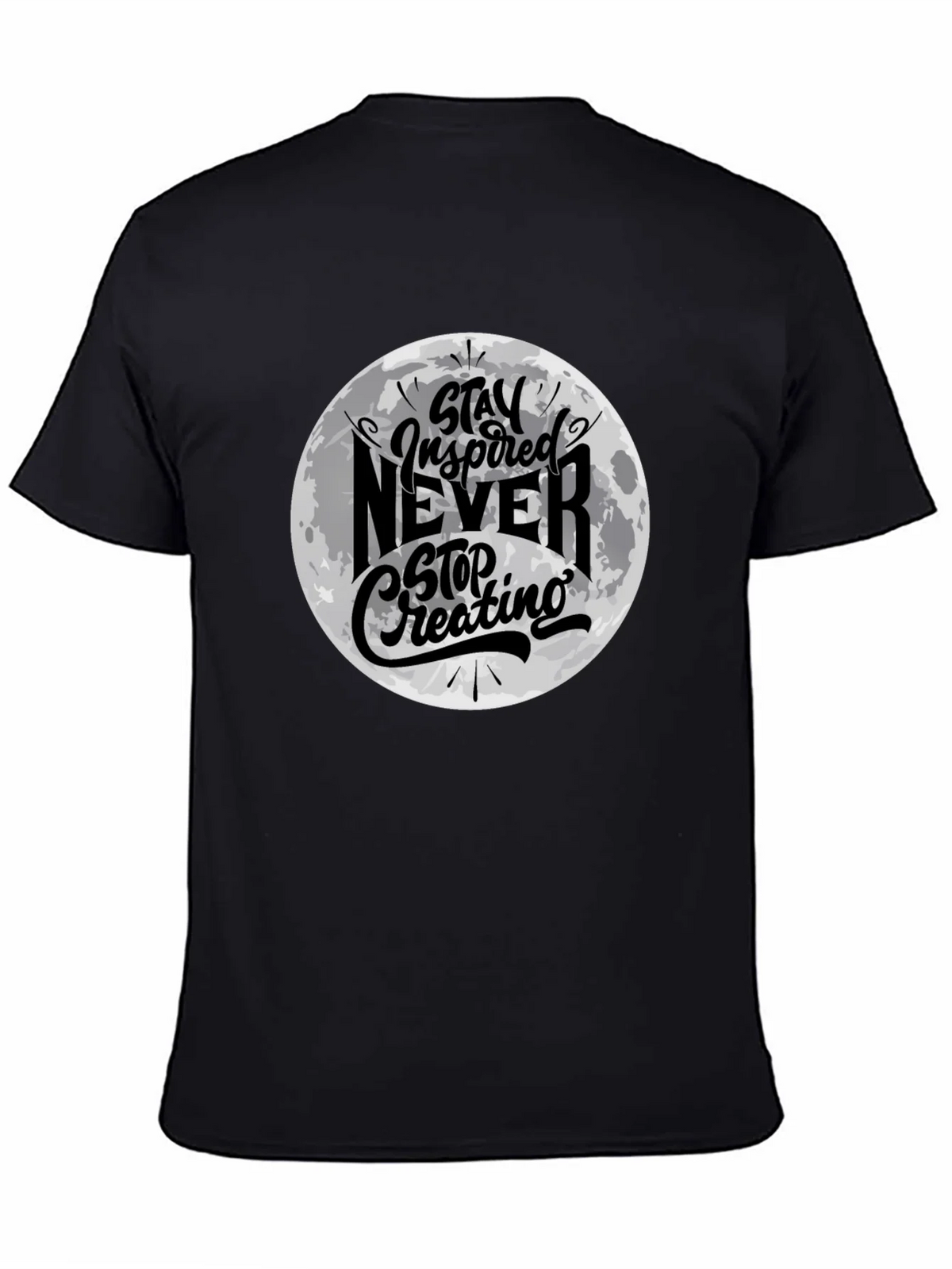 Stay Inspired Graphic Black T-Shirt product image 4