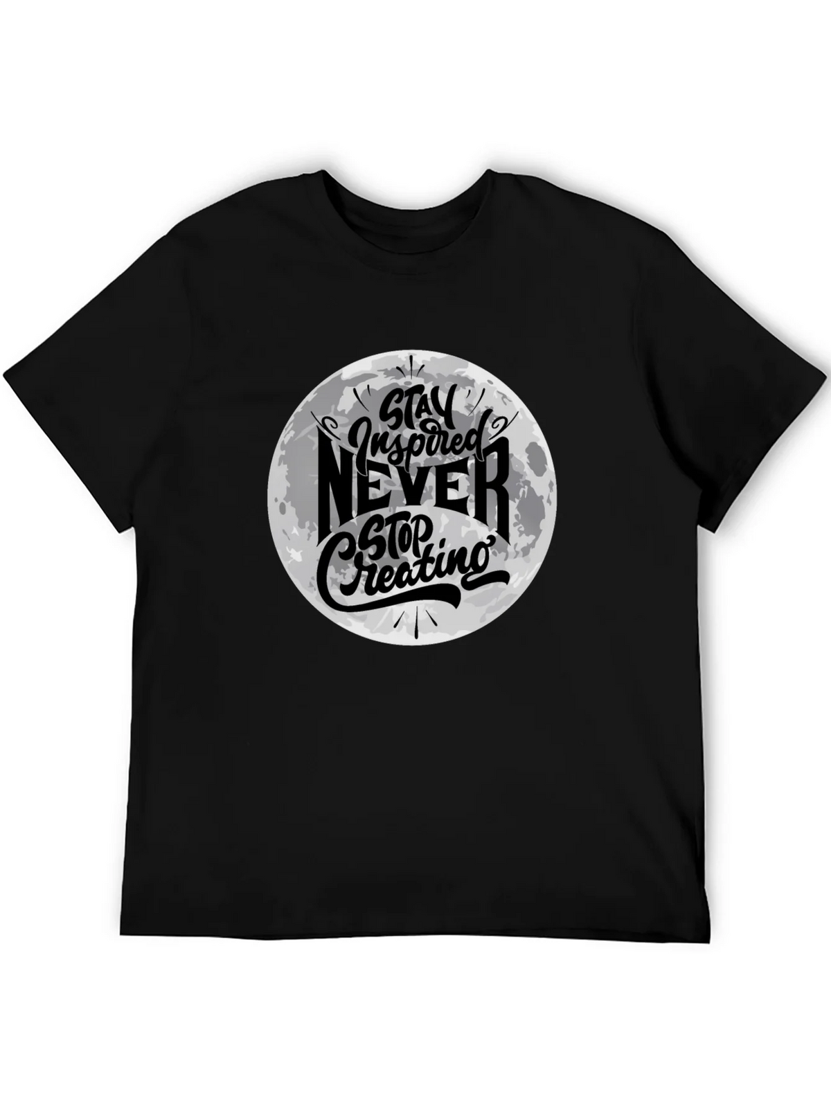 Stay Inspired Graphic Black T-Shirt product image 5