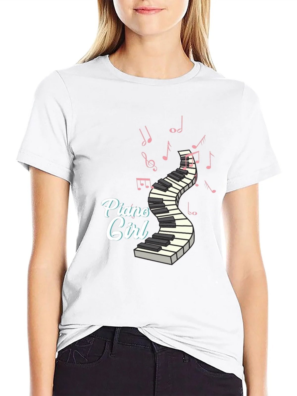 Piano Girl T-Shirt - Music Lover Tee product image 6