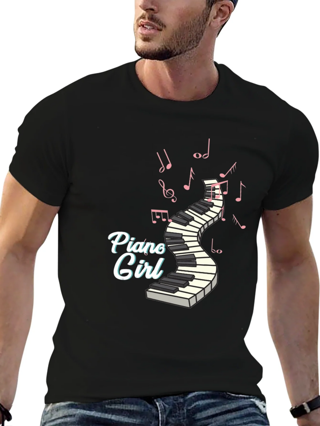 Piano Girl T-Shirt - Music Lover Tee product image 5
