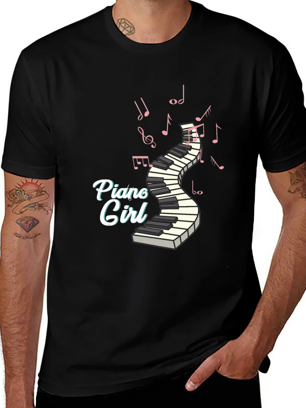 Piano Girl T-Shirt - Music Lover Tee product image 1