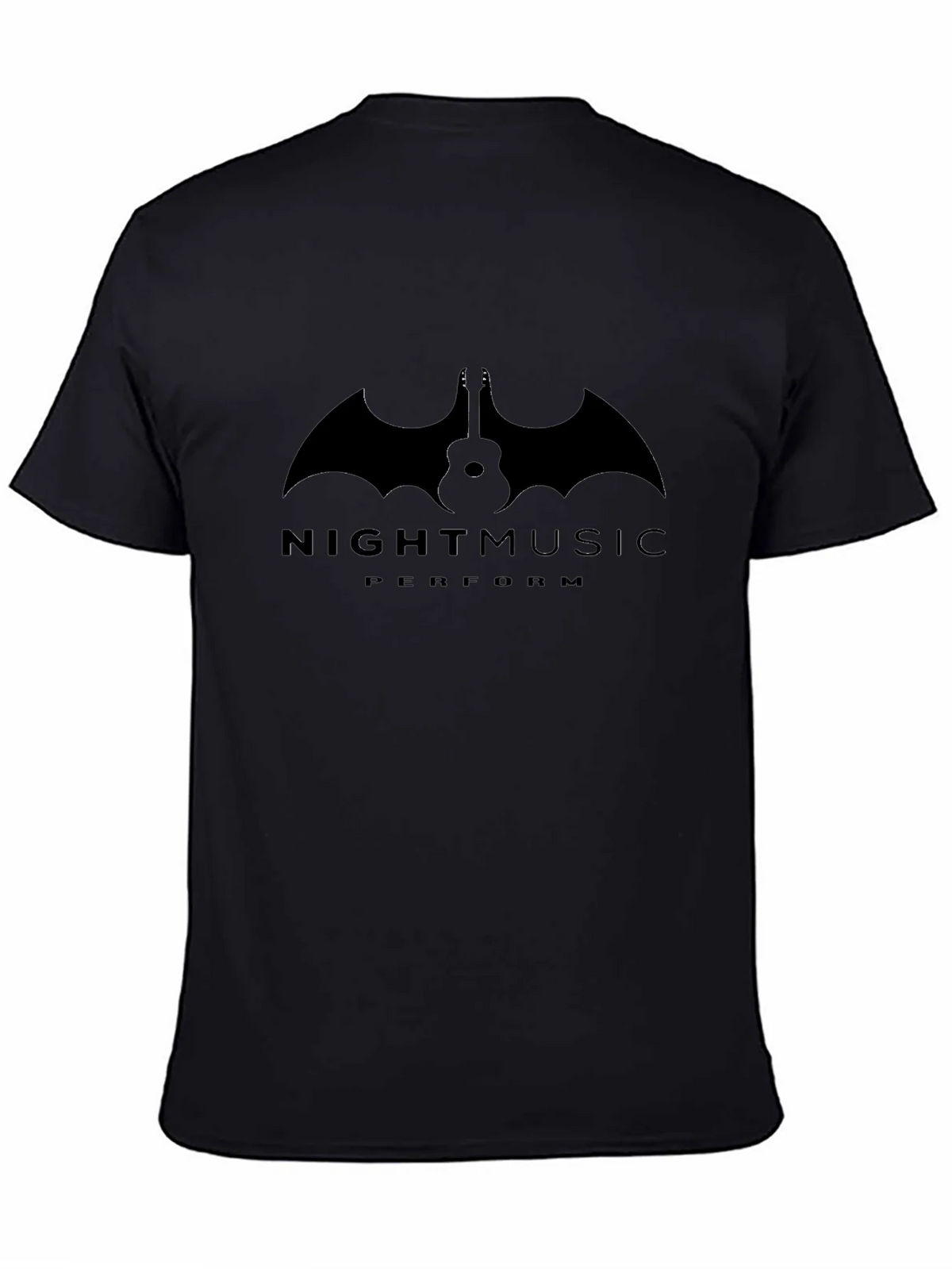 Night Music Guitar Bat Graphic T-Shirt product image 4