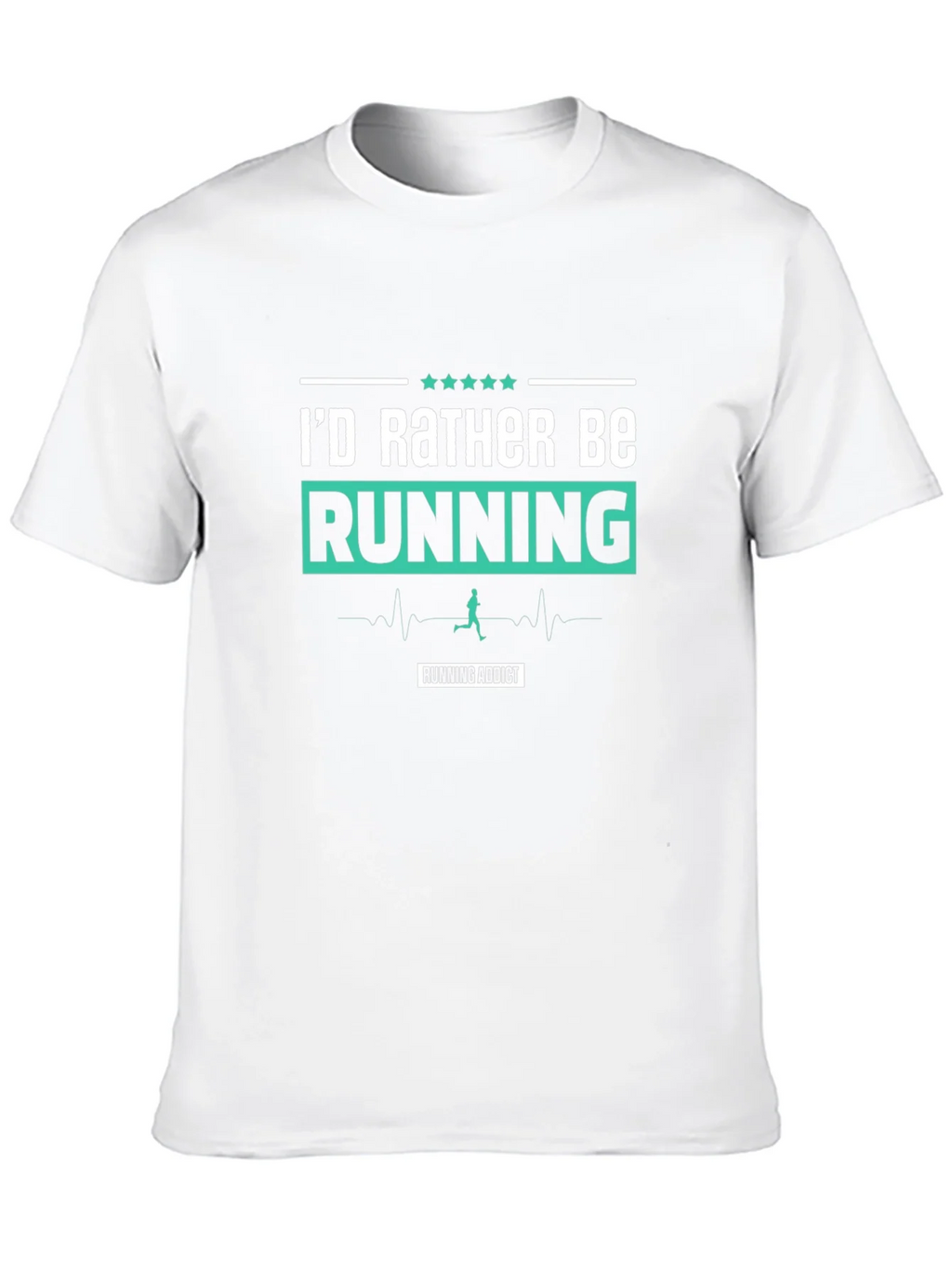 Id Rather Be Running T-Shirt Addict Black product image 9