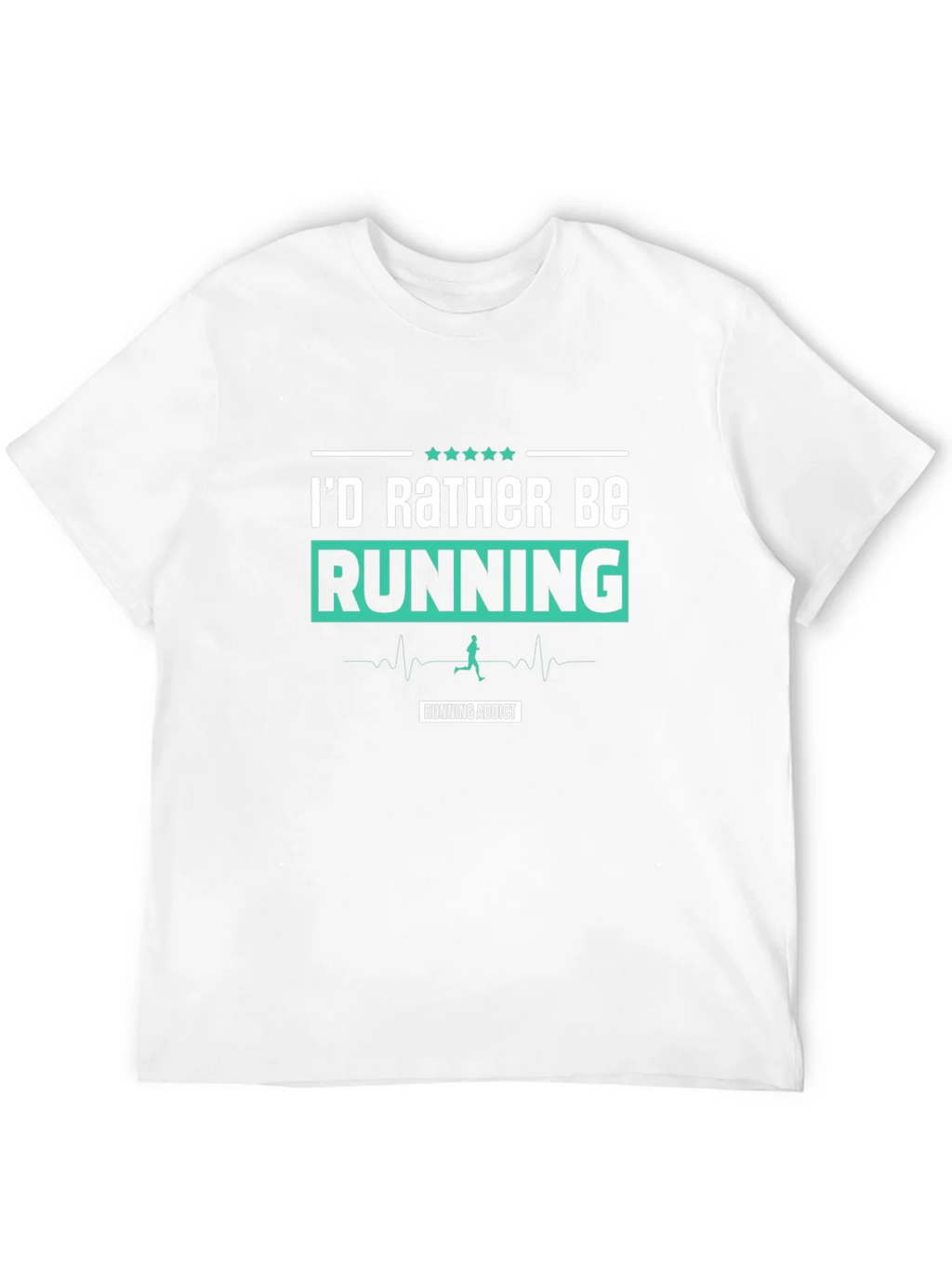 Id Rather Be Running T-Shirt Addict Black product image 11