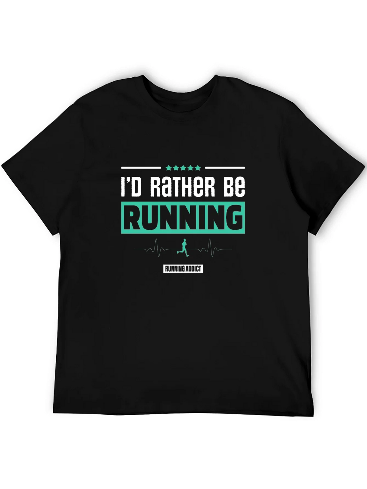 Id Rather Be Running T-Shirt Addict Black product image 5