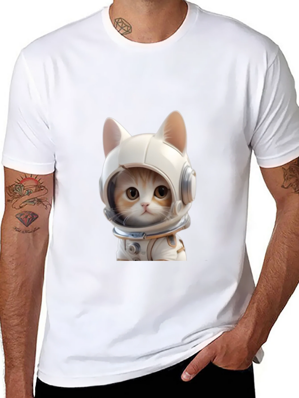 Cat Astronaut T-Shirt - Cool Space Kitten Tee product image 6