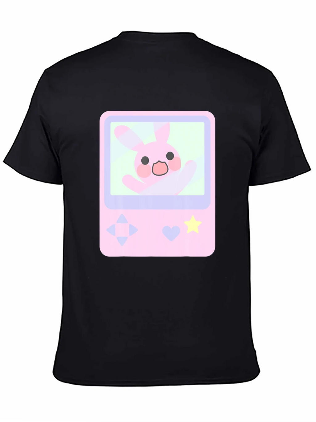 Cute Bunny Game Console Graphic Tee - Black product image 4