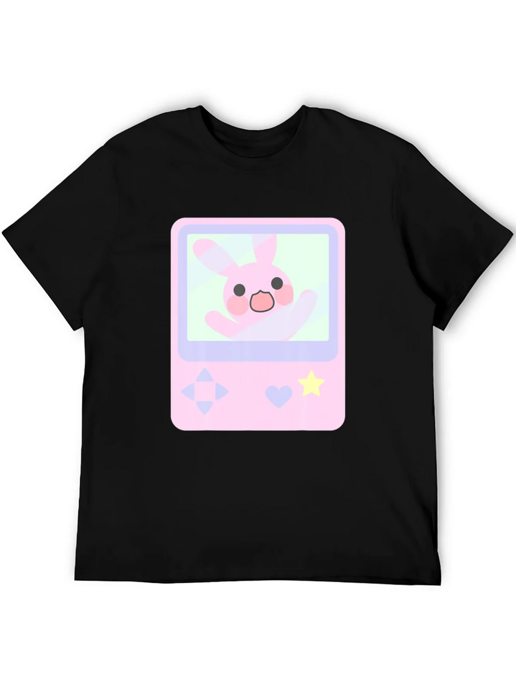 Cute Bunny Game Console Graphic Tee - Black product image 5