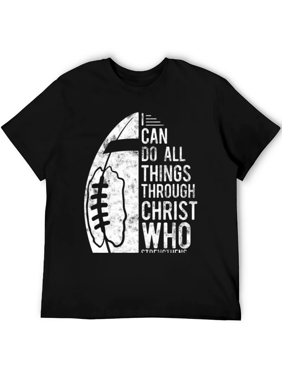 I Can Do All Things Christian Football T-Shirt product image 5