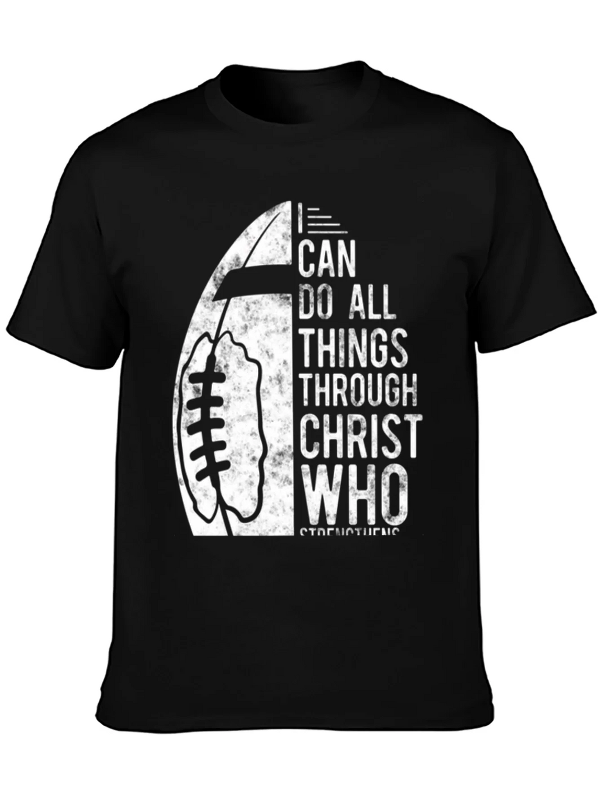 I Can Do All Things Christian Football T-Shirt product image 3