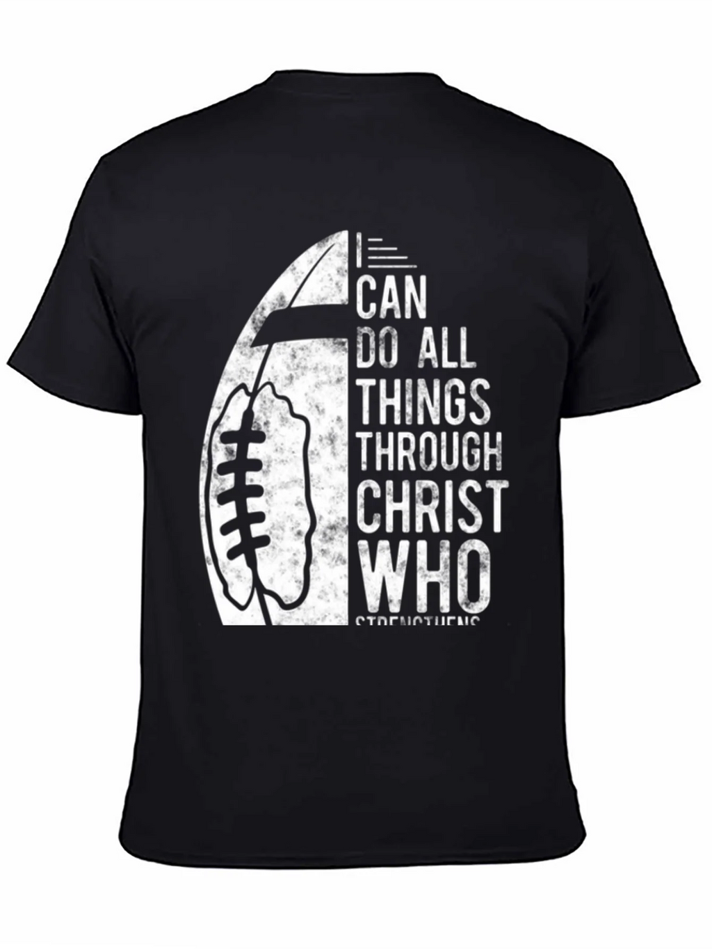 I Can Do All Things Christian Football T-Shirt product image 4