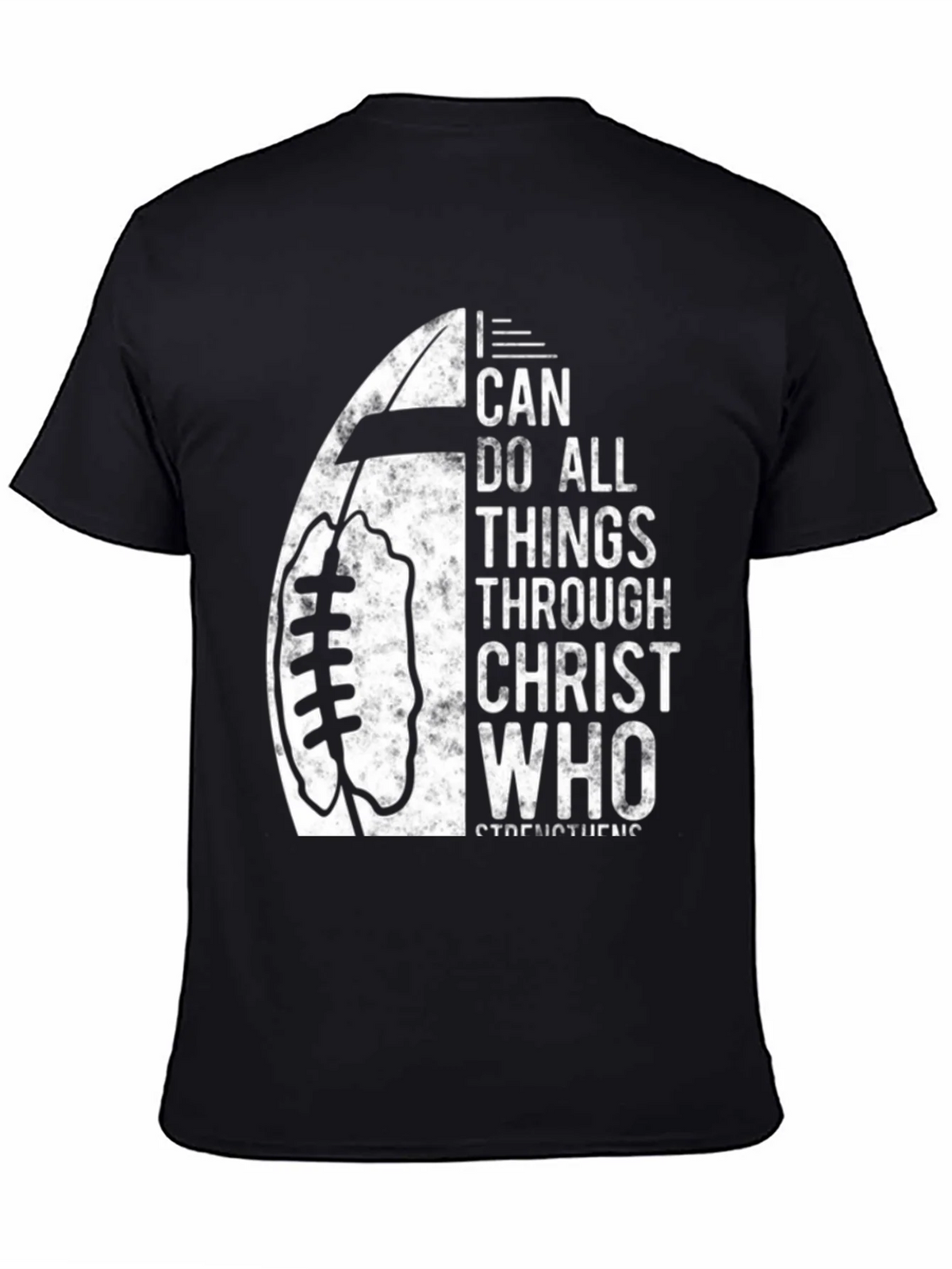 I Can Do All Things Christian Football T-Shirt product image 4